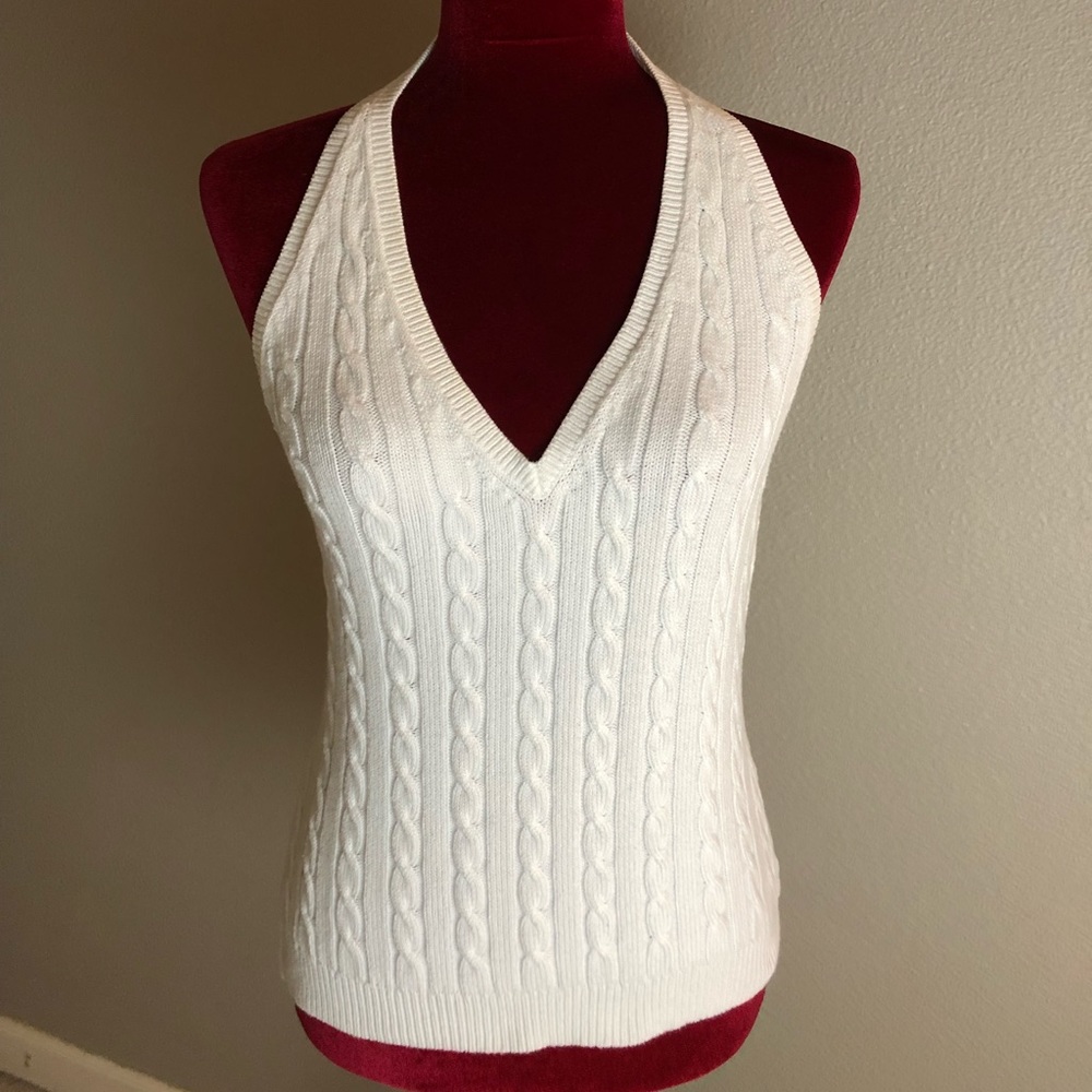 Michael Kors Cable Knit Halter Top